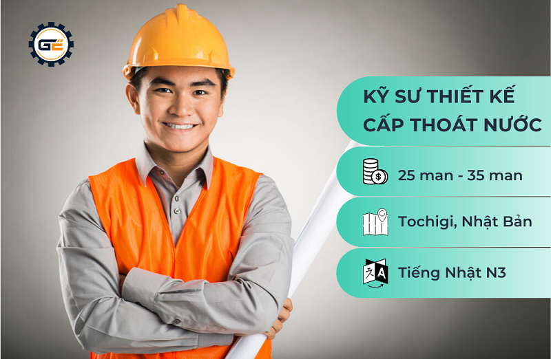 Kỹ sư thiết kế cấp thoát nước - Tuyển ứng viên tại Nhật